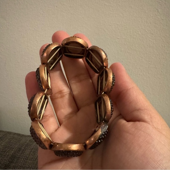 ⚜️3 for $30⚜️ Rose Gold Tone Stretch Bracelet (Vintage, Retro, Acrylic) - Picture 10 of 13